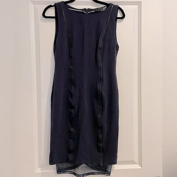 GUC Alice + Olivia Employed Navy Sheath Dress Sz. S - Picture 1 of 4